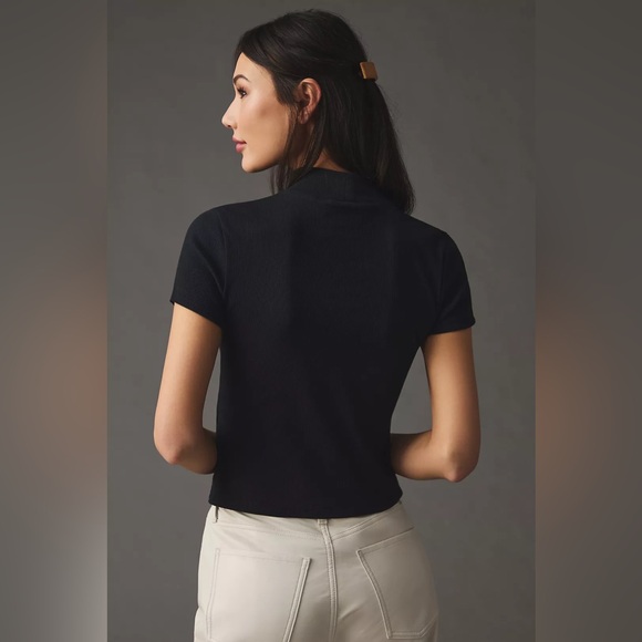 Anthropologie | The Blair Baby Tee by Maeve: Mock-Neck Edition - Picture 4 of 14